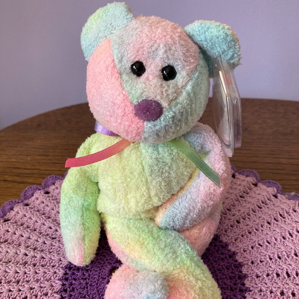 Groovy, Ty Beanie Babies, 90s, tie dye